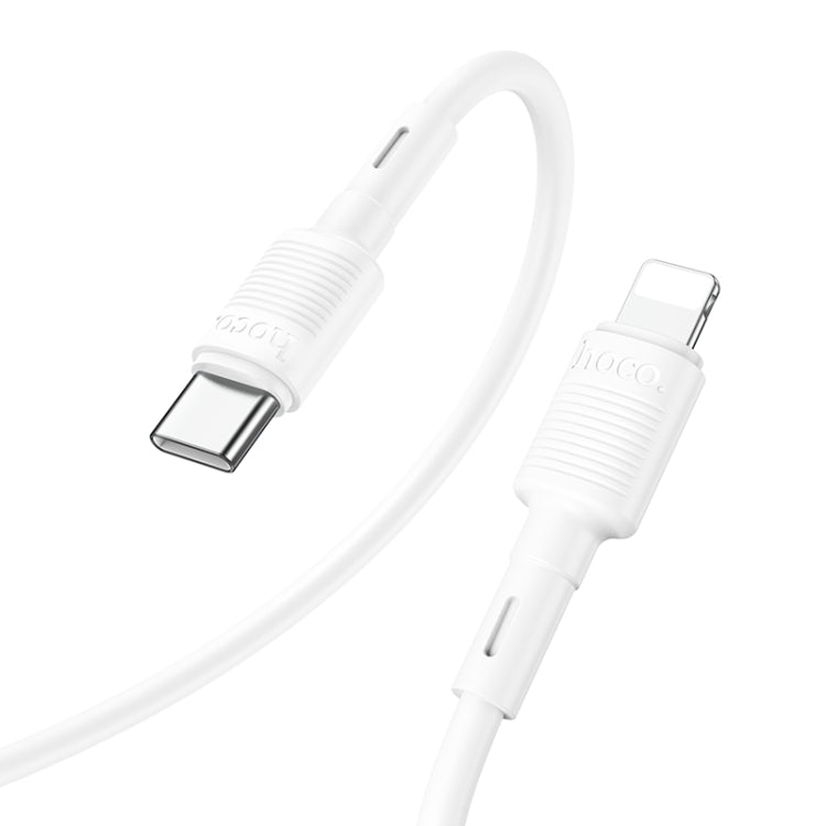 hoco X83 20W USB-C / Type-C to 8 Pin Victory PD Charging Data Cable，Length：1m(White) - 2 in 1 Cable by hoco | Online Shopping South Africa | PMC Jewellery