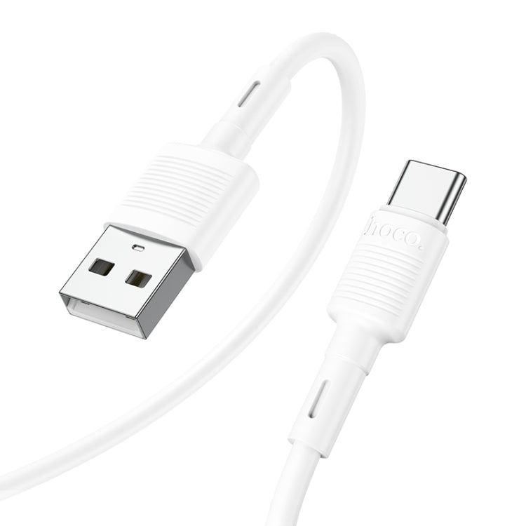 hoco X83 3A USB to USB-C / Type-C Victory Charging Data Cable，Length：1m(White) - USB-C & Type-C Cable by hoco | Online Shopping South Africa | PMC Jewellery