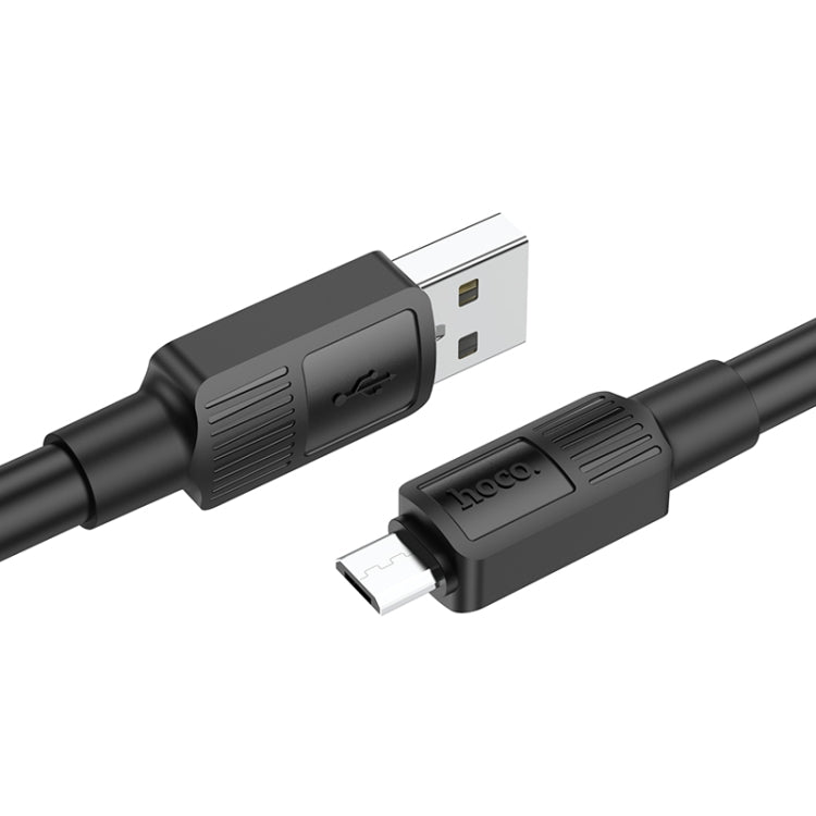 hoco X84 2.4A USB to Micro USB Solid Charging Data Cable，Length：1m(Black) - Micro USB Cable by hoco | Online Shopping South Africa | PMC Jewellery