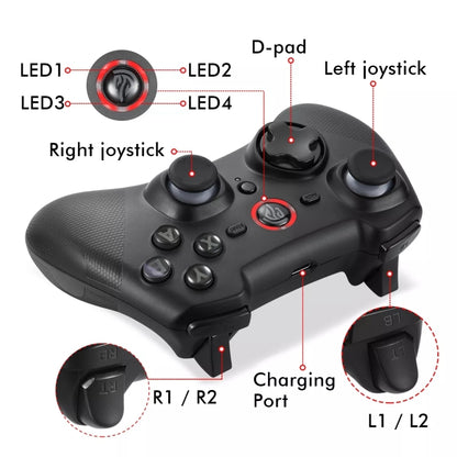 EasySMX ESM-9101 2.4G Wireless Game Controller for PS3 / Android / PC / TV(Black) - Gamepads by PMC Jewellery | Online Shopping South Africa | PMC Jewellery