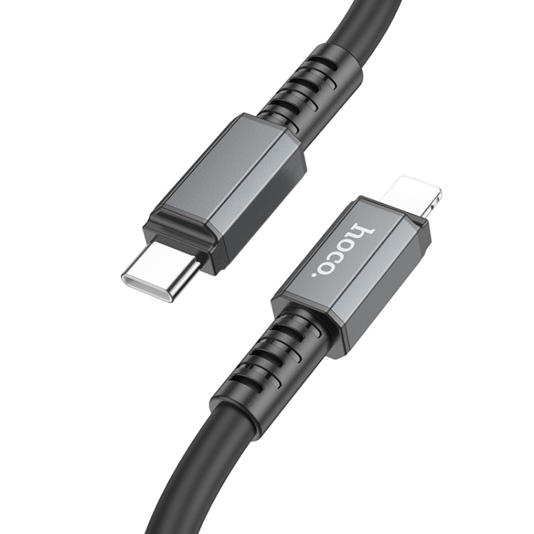 hoco X85 20W USB-C / Type-C to 8 Pin Strength PD Charging Data Cable，Length：1m(Black) - 2 in 1 Cable by hoco | Online Shopping South Africa | PMC Jewellery