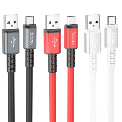 hoco X85 3A USB to USB-C / Type-C Strength Charging Data Cable，Length：1m(Red) - USB-C & Type-C Cable by hoco | Online Shopping South Africa | PMC Jewellery