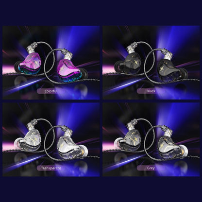 QKZ ZXT Sports In-ear Wired Control Plug HIFI Stereo Stage Monitor Earphone, Style:Standard Version(Transparent Grey) - In Ear Wired Earphone by QKZ | Online Shopping South Africa | PMC Jewellery