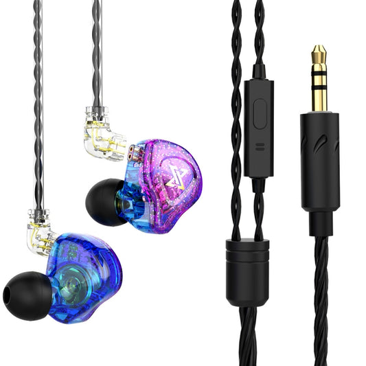 QKZ AK6 MAX In-ear Dynamic Subwoofer Wire-controlled Earphone, Version:with Mic Version(Colorful) - In Ear Wired Earphone by QKZ | Online Shopping South Africa | PMC Jewellery