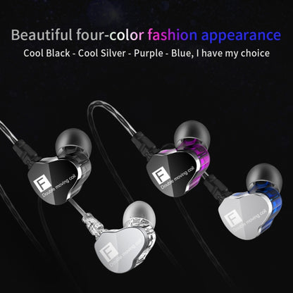 QKZ F910 In-Ear Subwoofer Dual Dynamic Earphone(Purple) - In Ear Wired Earphone by QKZ | Online Shopping South Africa | PMC Jewellery