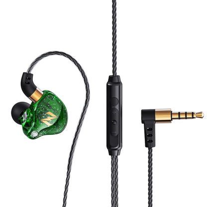 QKZ ZEN In-ear Subwoofer Wire-controlled Music Running Sports Earphone with Mic(Green) - In Ear Wired Earphone by QKZ | Online Shopping South Africa | PMC Jewellery