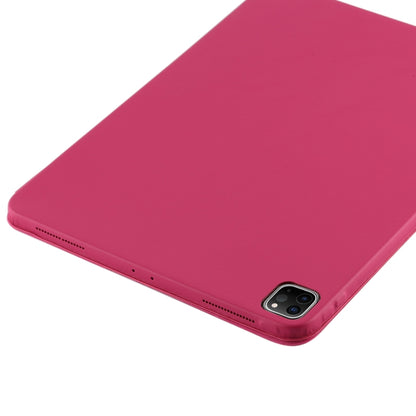 For iPad Pro 11 2022 / 2021 / 2020 3-fold Horizontal Flip Smart Leather Tablet Case with Sleep / Wake-up Function & Holder(Rose Red) - iPad Pro 11 (2022/2021) Cases by PMC Jewellery | Online Shopping South Africa | PMC Jewellery