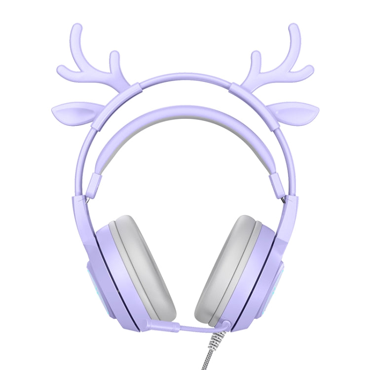 SOYTO SY-G25 Antlers RGB HD Microphone 3D Space Sound Wired Gaming Headset(Purple) - Multimedia Headset by SOYTO | Online Shopping South Africa | PMC Jewellery