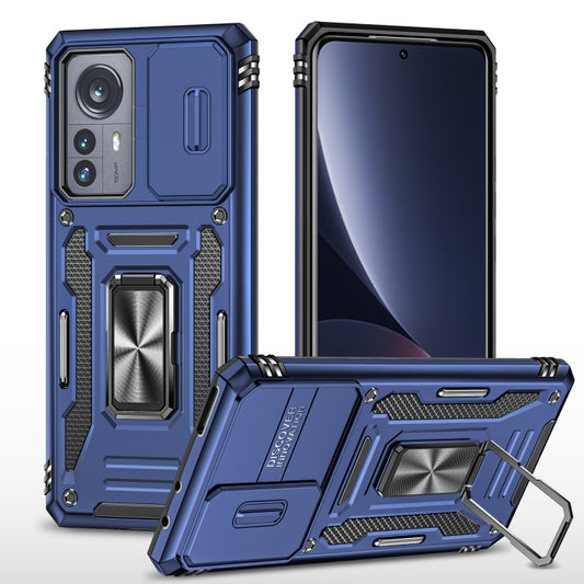 For Xiaomi 12 Pro Armor PC + TPU Camera Shield Phone Case(Navy Blue) - 12 Pro Cases by PMC Jewellery | Online Shopping South Africa | PMC Jewellery