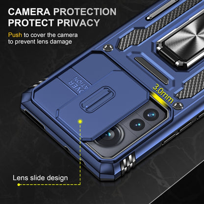 For Xiaomi 12 Pro Armor PC + TPU Camera Shield Phone Case(Navy Blue) - 12 Pro Cases by PMC Jewellery | Online Shopping South Africa | PMC Jewellery