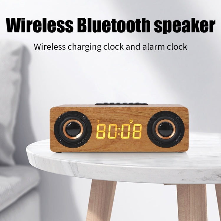 K1 Multifunctional Desktop Wooden Bluetooth Speaker Wireless Loudspeaker(Yellow) - Desktop Speaker by PMC Jewellery | Online Shopping South Africa | PMC Jewellery