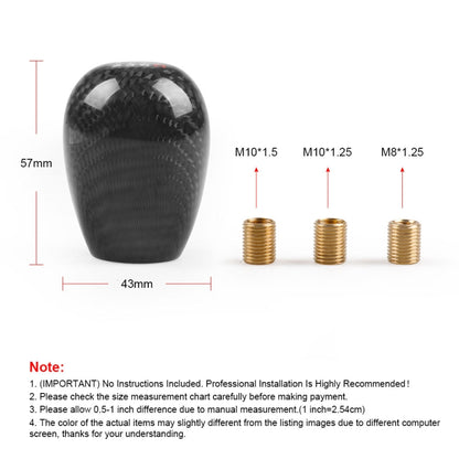 Car Modified 6 Speed Carbon Fiber Gear Stick Shift Knob Head - Shift Knob by PMC Jewellery | Online Shopping South Africa | PMC Jewellery
