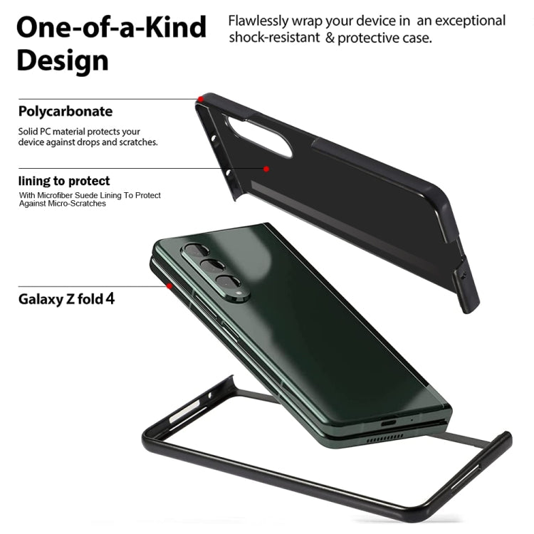 For Samsung Galaxy Z Fold4 5G GKK Litchi Texture Card Slot Phone Case(Green) - Galaxy Z Fold4 5G Cases by GKK | Online Shopping South Africa | PMC Jewellery