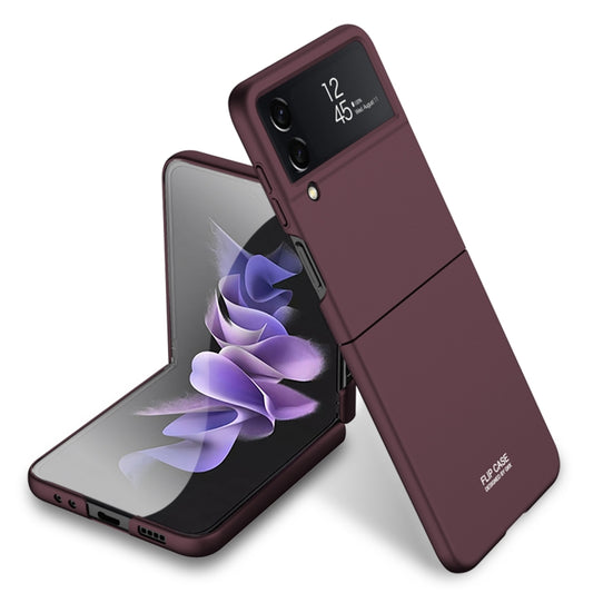 For Samsung Galaxy Z Flip4 GKK Ultra-thin Full Coverage Phone Case(Wine Red) - Galaxy Z Flip4 5G Cases by GKK | Online Shopping South Africa | PMC Jewellery