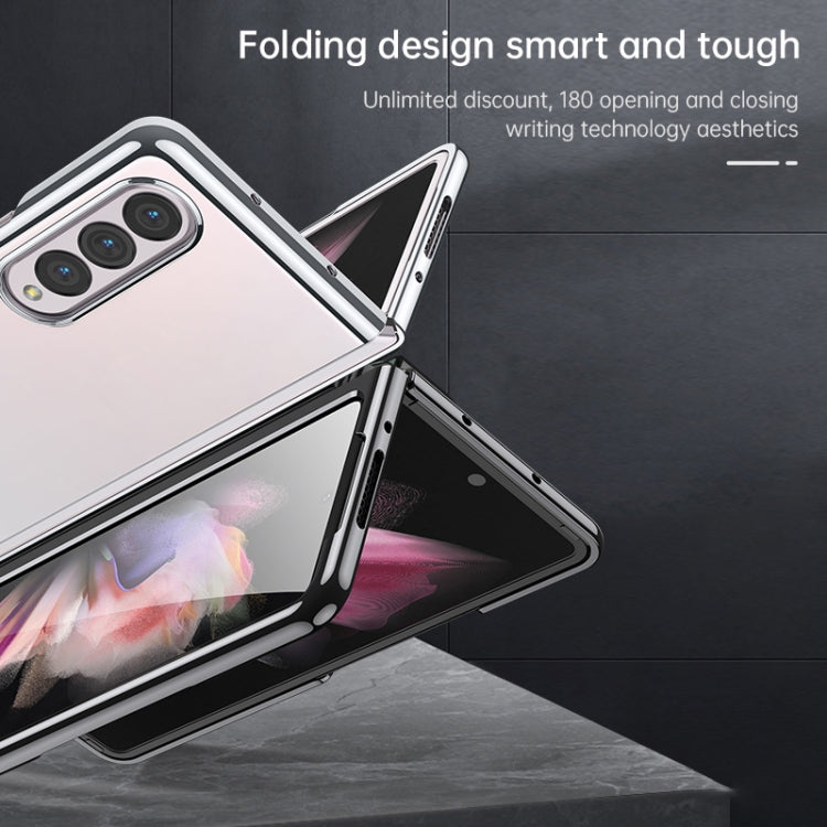 For Samsung Galaxy Z Fold4 SULADA Shockproof Plating PC Transparent Protective Case(Silver) - Galaxy Z Fold4 5G Cases by SULADA | Online Shopping South Africa | PMC Jewellery