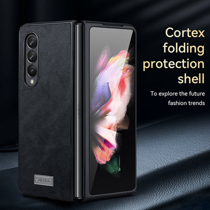 For Samsung Galaxy Z Fold4 SULADA Shockproof TPU + Handmade Leather Protective Case(Brown) - Galaxy Z Fold4 5G Cases by SULADA | Online Shopping South Africa | PMC Jewellery