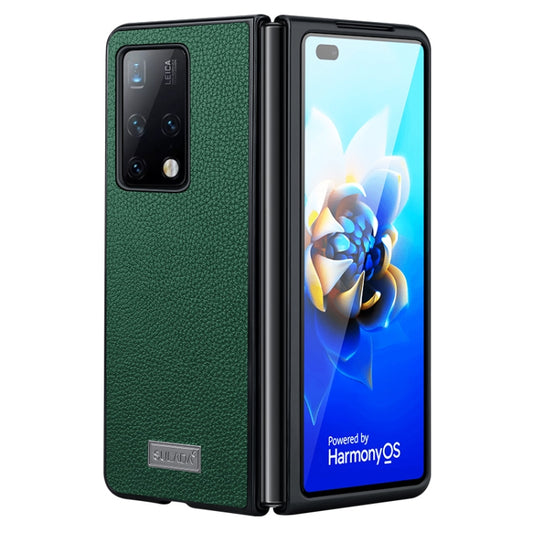 For Samsung Galaxy Z Fold4 SULADA Shockproof TPU + Handmade Leather Phone Case(Green) - Galaxy Z Fold4 5G Cases by SULADA | Online Shopping South Africa | PMC Jewellery
