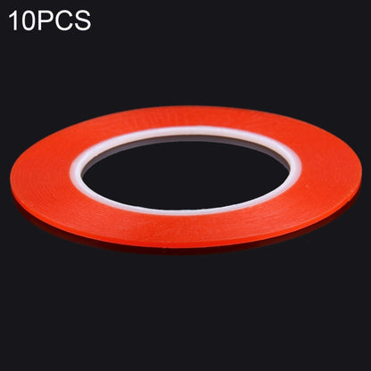 10 PCS 5mm Width Double Sided Adhesive Sticker Tape, Length: 25m(Red) - Adhesive Sticker by PMC Jewellery | Online Shopping South Africa | PMC Jewellery