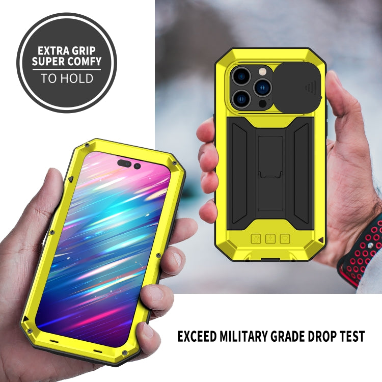 For iPhone 14 Pro Max R-JUST Shockproof Life Waterproof Dust-proof Case (Yellow) - iPhone 14 Pro Max Cases by R-JUST | Online Shopping South Africa | PMC Jewellery