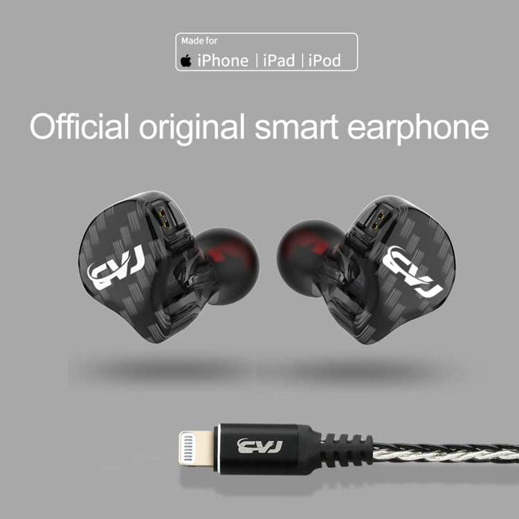 CVJ-CVM Dual Magnetic Ring Iron Hybrid Drive Fashion In-Ear Wired Earphone With Mic Version(White) - In Ear Wired Earphone by CVJ | Online Shopping South Africa | PMC Jewellery