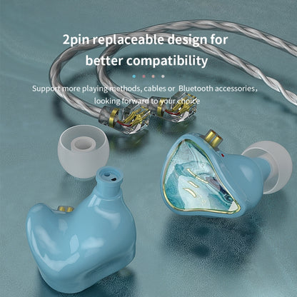 CVJ Hybrid Technology HiFi Music Wired Earphone No Mic(Rosy) - In Ear Wired Earphone by CVJ | Online Shopping South Africa | PMC Jewellery