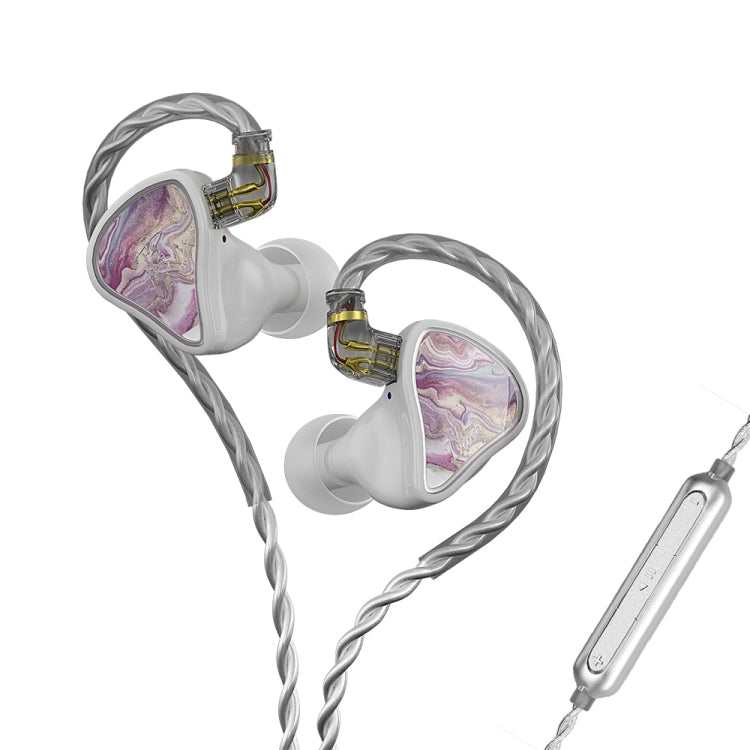 CVJ Hybrid Technology HiFi Music Wired Earphone With Mic(Rosy) - In Ear Wired Earphone by CVJ | Online Shopping South Africa | PMC Jewellery