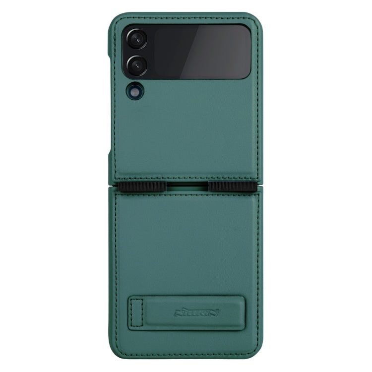 For Samsung Galaxy Z Flip4 5G NILLKIN QIN Series Plain Leather Phone Case(Green) - Galaxy Z Flip4 5G Cases by NILLKIN | Online Shopping South Africa | PMC Jewellery