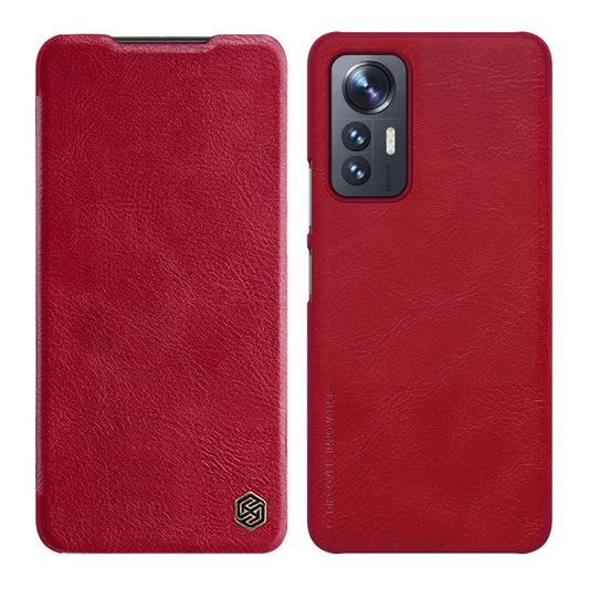 For Xiaomi 12 Lite NILLKIN QIN Series Crazy Horse Texture Leather Phone Case(Red) - Xiaomi Cases by NILLKIN | Online Shopping South Africa | PMC Jewellery