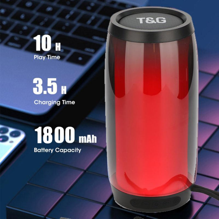 T&G TG335 1800mAh Portable Color LED Wireless Bluetooth Speaker(Red) - Desktop Speaker by T&G | Online Shopping South Africa | PMC Jewellery