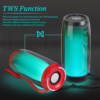 T&G TG335 1800mAh Portable Color LED Wireless Bluetooth Speaker(Blue) - Desktop Speaker by T&G | Online Shopping South Africa | PMC Jewellery