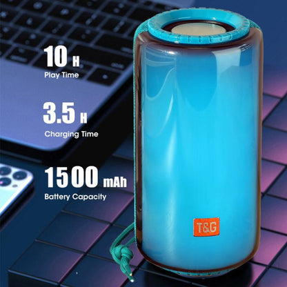 T&G TG639 10W Portable LED Light TWS Wireless Bluetooth Speaker(Light Blue) - Mini Speaker by T&G | Online Shopping South Africa | PMC Jewellery