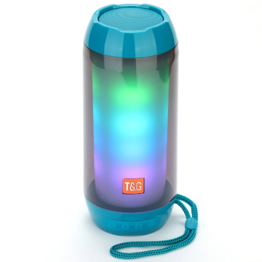 T&G TG643 Portable LED Light Waterproof Subwoofer Wireless Bluetooth Speaker(Light Blue) - Waterproof Speaker by T&G | Online Shopping South Africa | PMC Jewellery