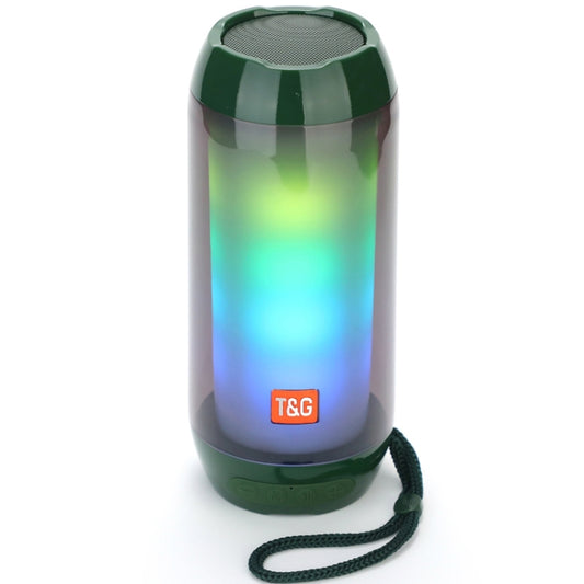 T&G TG643 Portable LED Light Waterproof Subwoofer Wireless Bluetooth Speaker(Green) - Waterproof Speaker by T&G | Online Shopping South Africa | PMC Jewellery