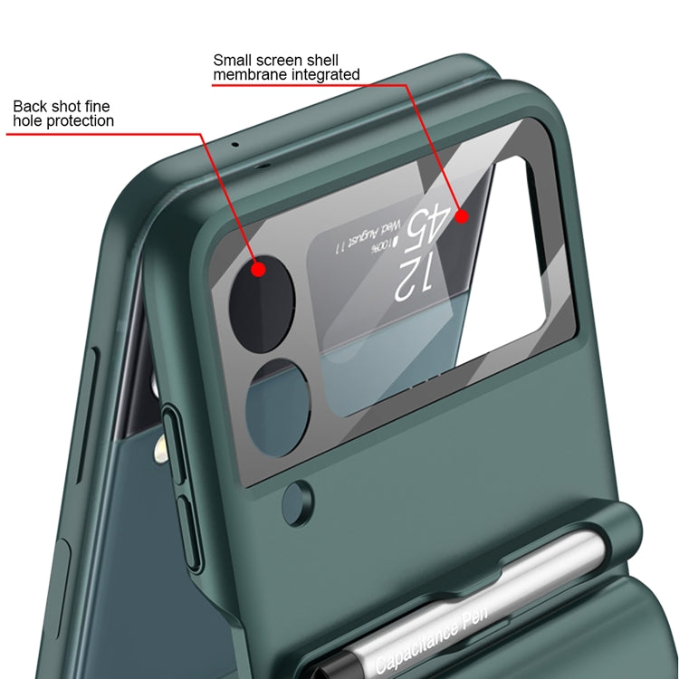 For Samsung Galaxy Z Flip4 GKK Magnetic Full Coverage Phone Flip Case with Pen(Matcha Green) - Galaxy Z Flip4 5G Cases by GKK | Online Shopping South Africa | PMC Jewellery