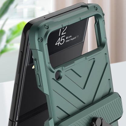 For Samsung Galaxy Z Flip4 GKK Sliding Camshield Magnetic Armor Flip Phone Case(Forest Green) - Galaxy Z Flip4 5G Cases by GKK | Online Shopping South Africa | PMC Jewellery