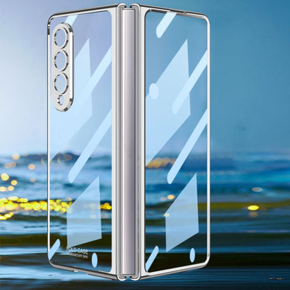 For Samsung Galaxy Z Fold4 GKK Integrated Electroplating + Glass Full Coverage Phone Case(Silver) - Galaxy Z Fold4 5G Cases by GKK | Online Shopping South Africa | PMC Jewellery