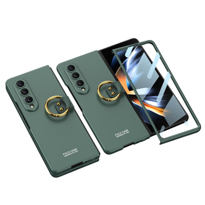 For Samsung Galaxy Z Fold4 GKK Ultra-thin PC Full Coverage Phone Case with Ring Holder(Dark Green) - Galaxy Z Fold4 5G Cases by GKK | Online Shopping South Africa | PMC Jewellery