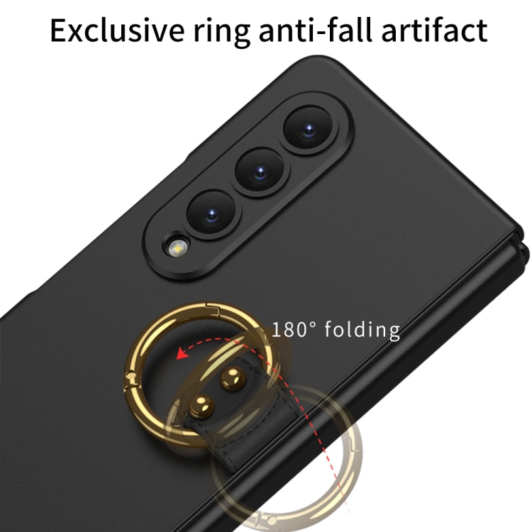 For Samsung Galaxy Z Fold4 GKK Ultra-thin PC Full Coverage Phone Case with Ring Holder(Gold) - Galaxy Z Fold4 5G Cases by GKK | Online Shopping South Africa | PMC Jewellery