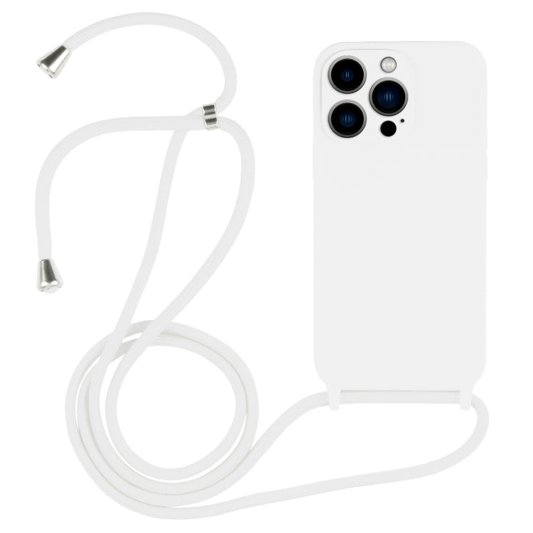 For iPhone 13 Pro Max Crossbody Lanyard Liquid Silicone Case(White) - iPhone 13 Pro Max Cases by PMC Jewellery | Online Shopping South Africa | PMC Jewellery