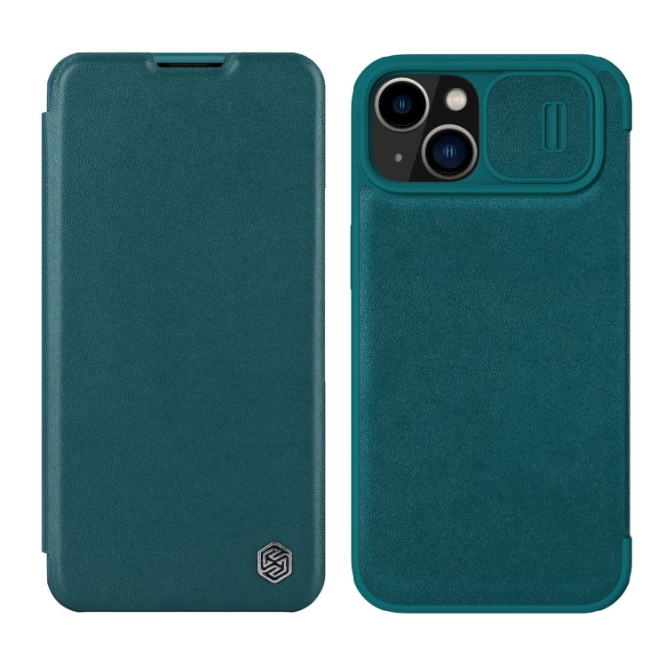 For iPhone 14 NILLKIN QIN Series Pro Leather Phone Case(Green) - iPhone 14 Cases by NILLKIN | Online Shopping South Africa | PMC Jewellery