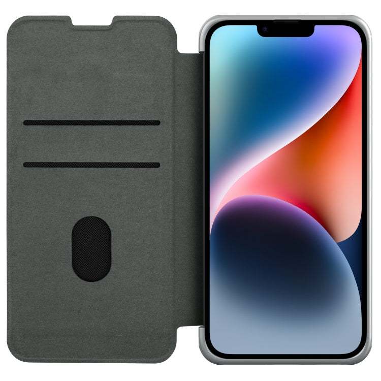 For iPhone 14 Plus  NILLKIN QIN Series Pro Leather Phone Case(Grey) - iPhone 14 Plus Cases by NILLKIN | Online Shopping South Africa | PMC Jewellery