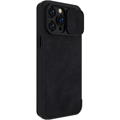 For iPhone 14 Pro NILLKIN QIN Series Pro Crazy Horse Texture Leather Case(Black) - iPhone 14 Pro Cases by NILLKIN | Online Shopping South Africa | PMC Jewellery