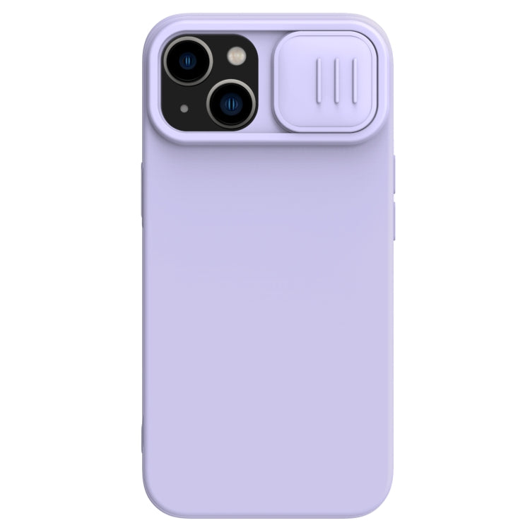 For iPhone 14 Plus  NILLKIN CamShield MagSafe Liquid Silicone Phone Case(Purple) - iPhone 14 Plus Cases by NILLKIN | Online Shopping South Africa | PMC Jewellery