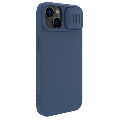 For iPhone 14 Plus  NILLKIN CamShield MagSafe Liquid Silicone Phone Case(Blue) - iPhone 14 Plus Cases by NILLKIN | Online Shopping South Africa | PMC Jewellery