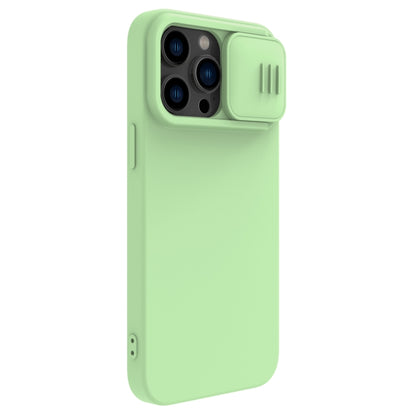 For iPhone 14 Pro NILLKIN CamShield MagSafe Liquid Silicone Phone Case(Green) - iPhone 14 Pro Cases by NILLKIN | Online Shopping South Africa | PMC Jewellery