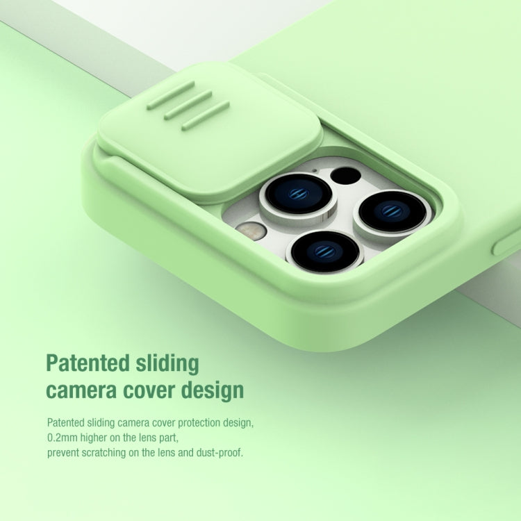 For iPhone 14 Pro Max NILLKIN CamShield MagSafe Liquid Silicone Phone Case (Dark Green) - iPhone 14 Pro Max Cases by NILLKIN | Online Shopping South Africa | PMC Jewellery