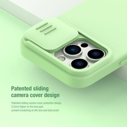 For iPhone 14 Pro NILLKIN CamShield Liquid Silicone Phone Case(Green) - iPhone 14 Pro Cases by NILLKIN | Online Shopping South Africa | PMC Jewellery