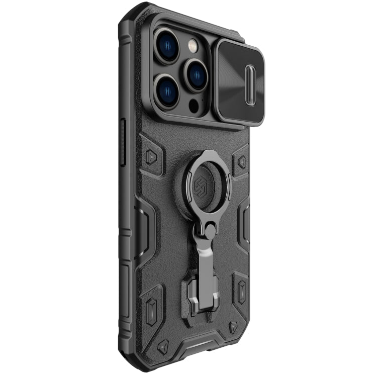 For iPhone 14 Pro NILLKIN CamShield Armor Pro Magnetic Phone Case(Black) - iPhone 14 Pro Cases by NILLKIN | Online Shopping South Africa | PMC Jewellery