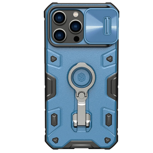 For iPhone 14 Pro Max NILLKIN Shockproof CamShield Armor Protective Case(Blue) - iPhone 14 Pro Max Cases by NILLKIN | Online Shopping South Africa | PMC Jewellery