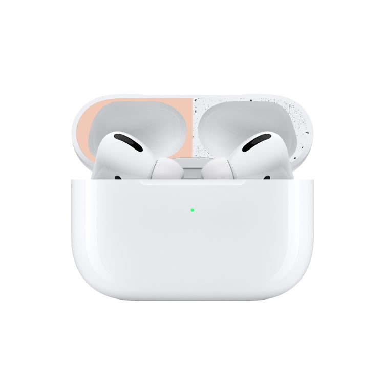 For Apple AirPods Pro 2 Wireless Earphone Protective Case Metal Sticker(Flesh Color) - Protective Sticker by PMC Jewellery | Online Shopping South Africa | PMC Jewellery